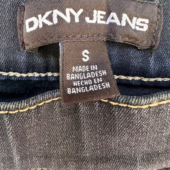 DKNY JEANS Elastic Waist Denim Legging Jeggins Dark Blue Size S - Picture 2 of 13